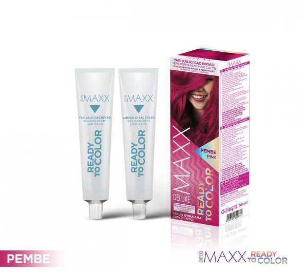 Maxx Deluxe Yarı Kalıcı Saç Boyası 2x50ml Pembe - 2