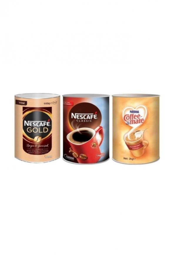 Nescafe Gold 900 G + Nescafe Classic 1 Kg + Nestle Coffee Mate 2 Kg