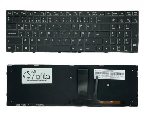 Monster Abra A7 V7.2.2 Notebook KlavyeSiyah TR Backlit - (RGB) Ver.2 - 4