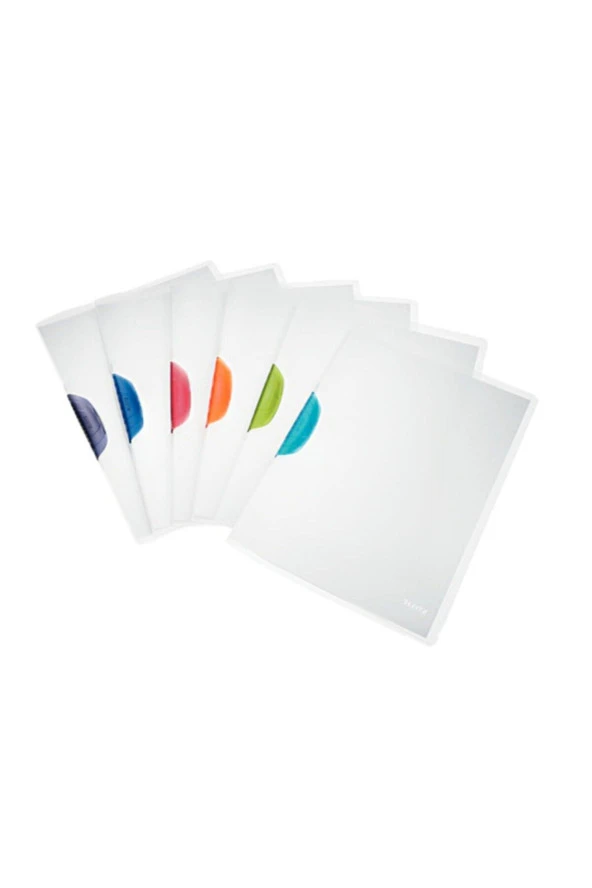 Leitz Sıkıştırmalı Dosya ColorClip Sırttan Klips 30 Sayfa Turuncu (6 Lı Paket)
