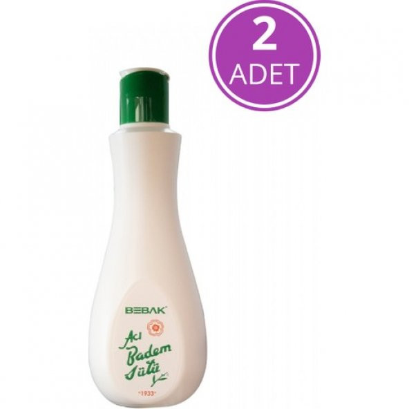 Bebak Acı Badem Sütü Şişe 215 ml x2 Adet