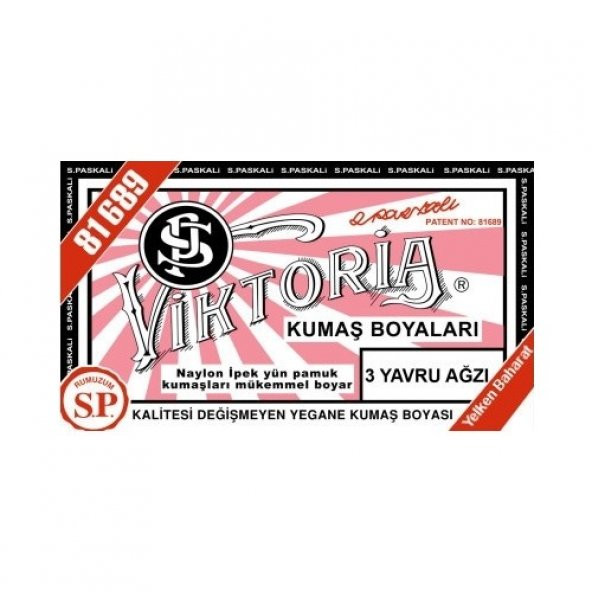 Viktoria Kumaş Boyası Yavruağzı 2Pk+Fiske Sabitleme 1Pk - 2