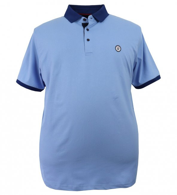 Büyük Beden Erkek Tişört Likralı Pike Polo Yaka - 2