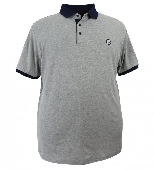 Büyük Beden Erkek Tişört Likralı Pike Polo Yaka - 5