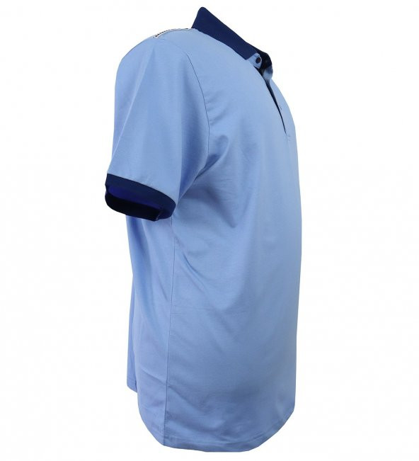 Büyük Beden Erkek Tişört Likralı Pike Polo Yaka - 7