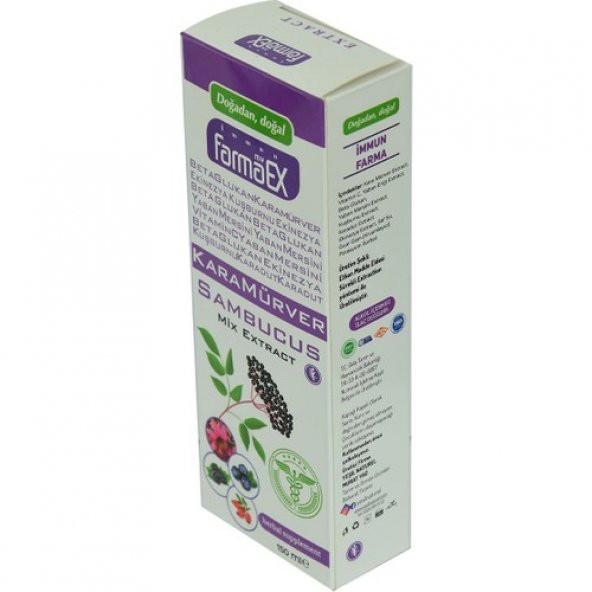 Yeşil Naturel Farmaex Karamürver Bitkisel Karışım Alkolsüz Ekstrakt 150 ml - 3