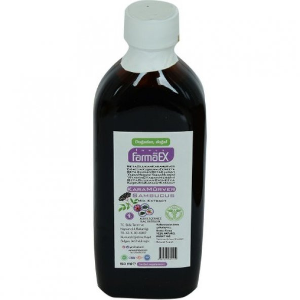 Yeşil Naturel Farmaex Karamürver Bitkisel Karışım Alkolsüz Ekstrakt 150 ml - 4