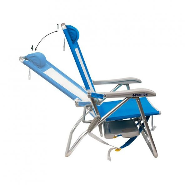 GCI Sunshade 4 Kademeli Güneşlikli Sandalye Mavi - 2