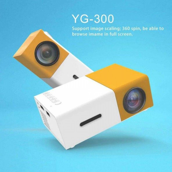 LED Mini Projektör YG300 320x240 PX 1080P