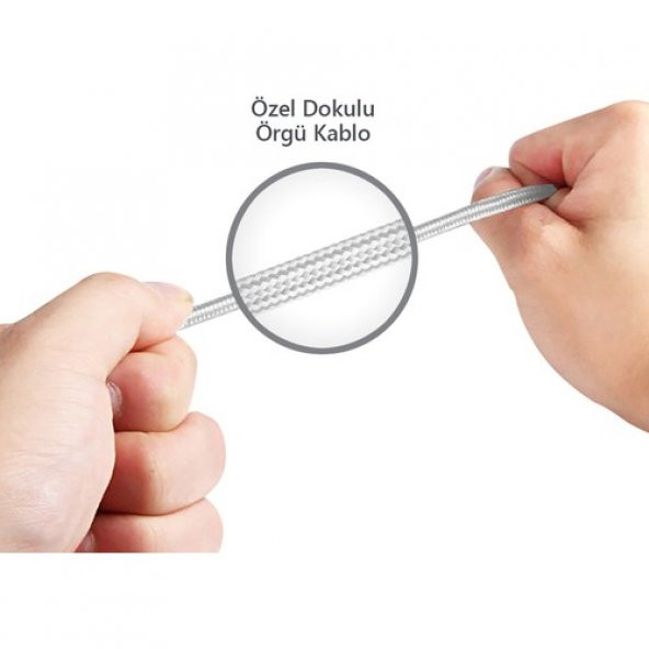 Polosmart PSM06 Apple Uyumlu Lightning Hızlı Şarj Kablosu Beyaz 1 Metre - 3