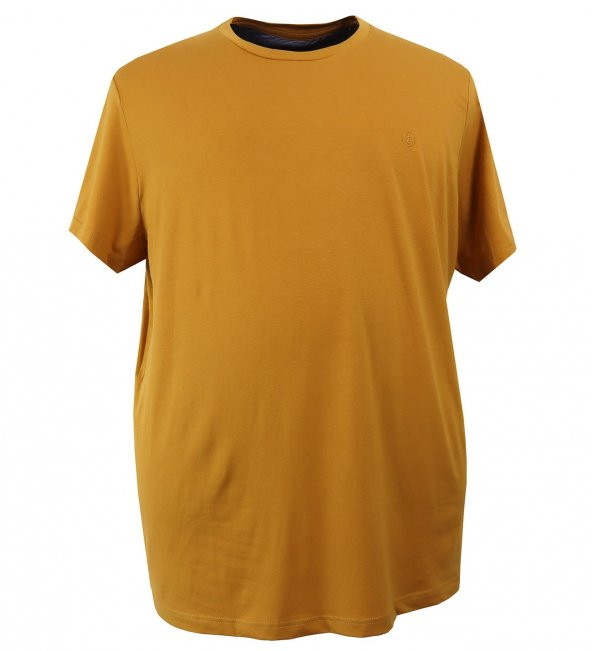 Erkek Büyük Beden Likralı Bisiklet Yaka Tişört - 2