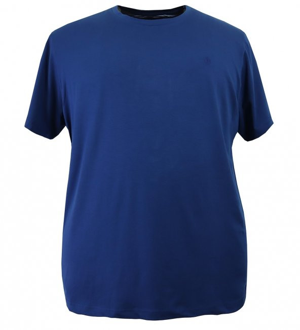 Erkek Büyük Beden Likralı Bisiklet Yaka Tişört - 4