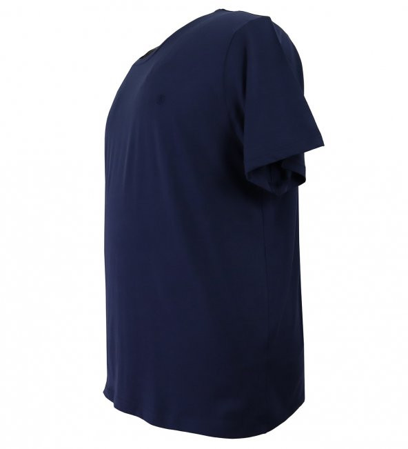 Erkek Büyük Beden Likralı Bisiklet Yaka Tişört - 7