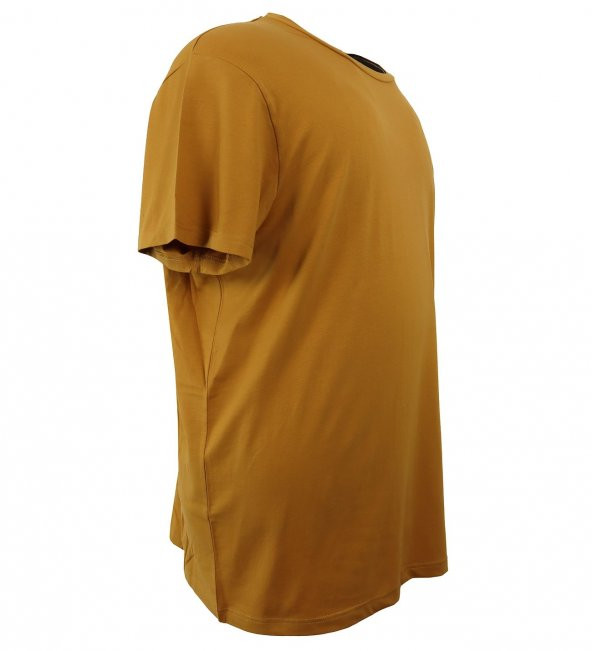 Erkek Büyük Beden Likralı Bisiklet Yaka Tişört - 8