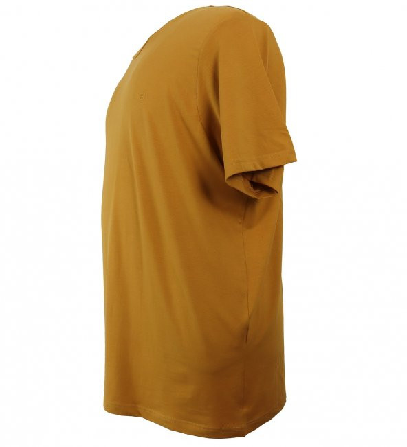 Erkek Büyük Beden Likralı Bisiklet Yaka Tişört - 10