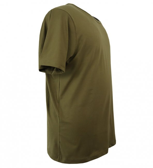 Erkek Büyük Beden Likralı Bisiklet Yaka Tişört - 11