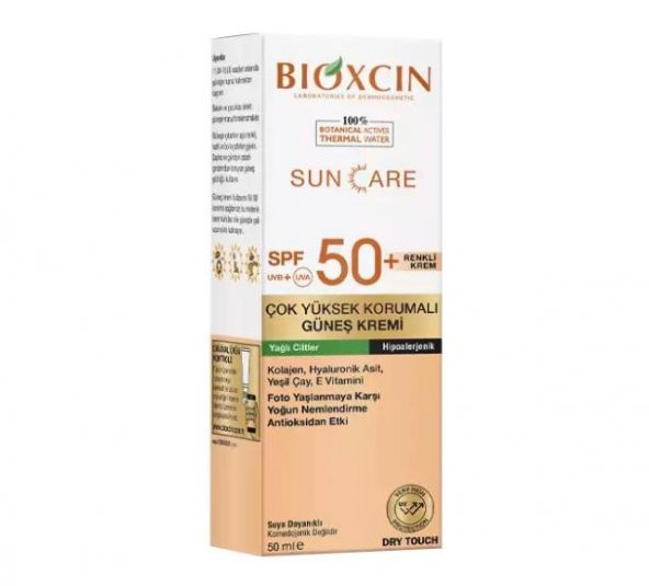 Bioxcin Sun Care Çok Yüksek Korumalı Renkli Güneş Kremi SPF50+ 50 ML - Yağlı Ciltler İçin