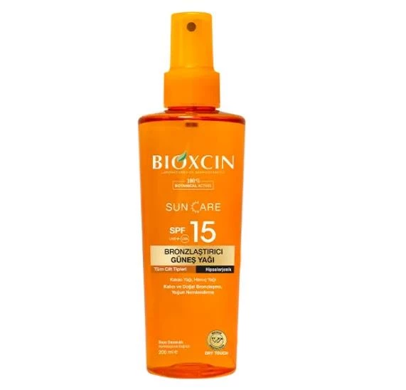 Bioxcin Sun Care Bronzlaştırıcı Yağ 200 ml SPF15