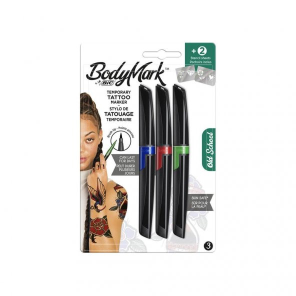 Bodymark Tattoo 3lü Dövme Kalemi - 1