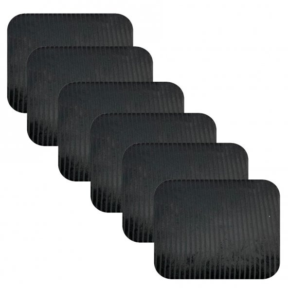 Knsz oturma minderi 6 lı mazlum siyah çizgili kumaş tel sandalyesi oturma yeri için - Resim 2