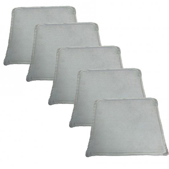 Knsz sırt minderi 5 li mazlum beyaz kumaş cırtlı tel sandalyesi sırtı için - Resim 2