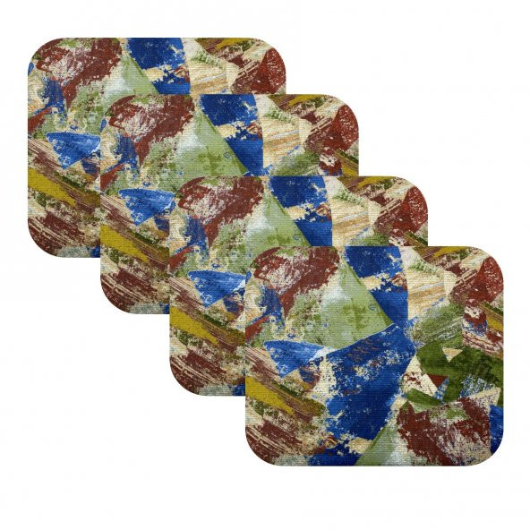 Knsz oturma minderi 4 lü mazlum geometrik desen tel sandalyesi oturma yeri için ürün görseli