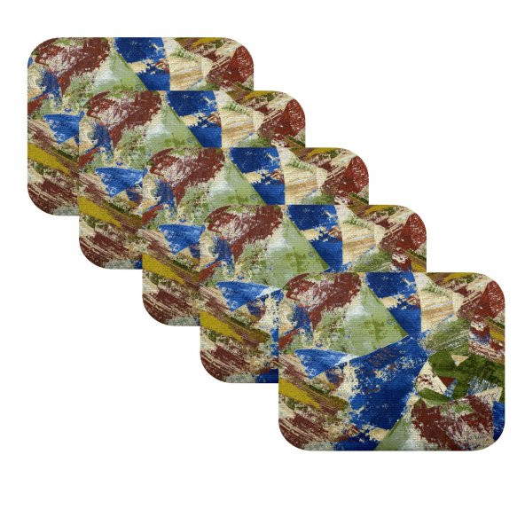 Knsz oturma minderi 5 li mazlum geometrik desen tel sandalyesi oturma yeri için - Resim 2