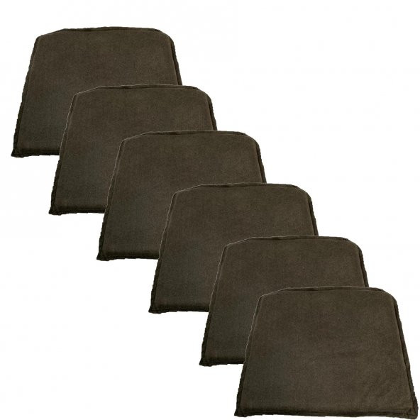 Knsz sırt minderi 6 lı mazlum kahve penye kumaş cırtlı tel sandalyesi sırtı için - 2