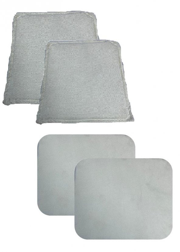 Knsz minder seti 2 li zng&mğr&uslu beyaz kumaş tel bar sandalyesi oturma ve sırt minderi set ürün görseli 1