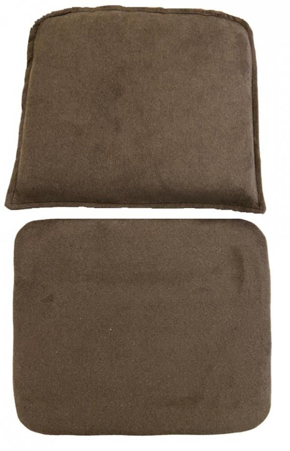 Knsz minder seti 1 li zng&mğr&uslu kahve penye kumaş tel bar sandalyesi oturma ve sırt minderi set