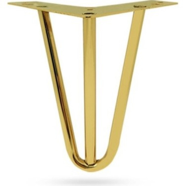 Metal Mobilya Ayağı Üç Bacak Gold 15 Cm - 2