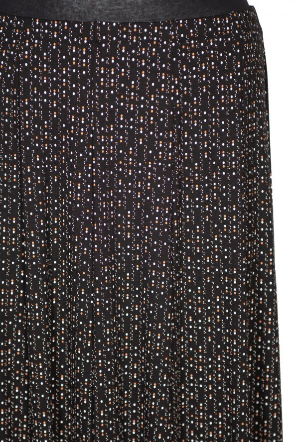 Hesna Kadın Aytu Lastikli Parçalı Astarsız Siyah Etek - 2