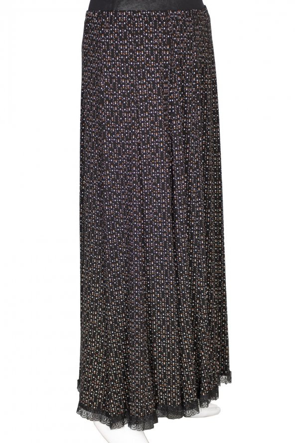 Hesna Kadın Aytu Lastikli Parçalı Astarsız Siyah Etek - 3