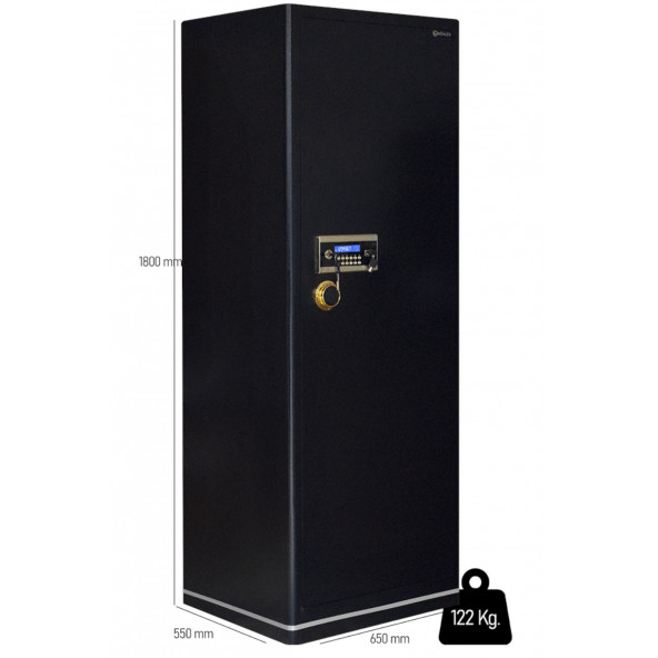 MÜHLEN G.Safe Box 180H Mega Boy Şifreli & Alarmlı Çelik Kasa Yekpare Mega Boy (180cm) - 4