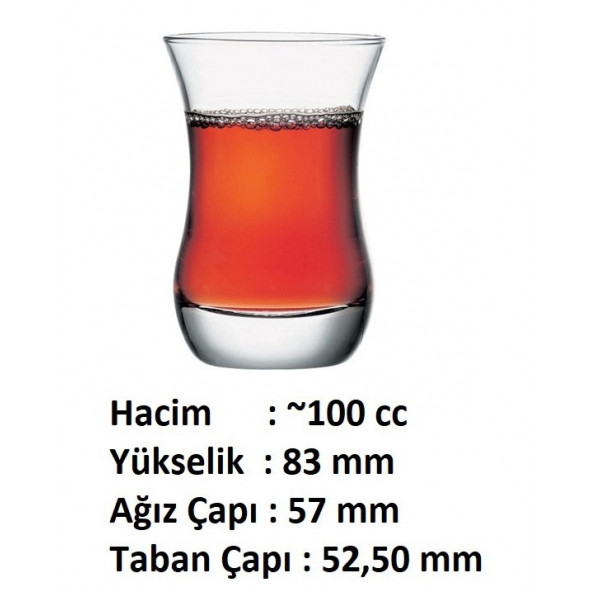 Kikovski 6 lı Klasik Boy Çay Bardağı - Göz Dekor - 4