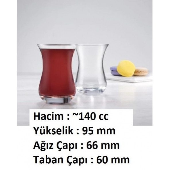 Kikovski 6 lı Ajda Boy Çay Bardağı - Göz Dekor - 4