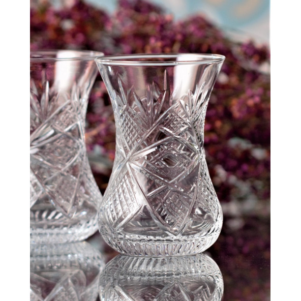 Kikovski 6 lı İncebelli Çay Bardağı - Göz Dekor