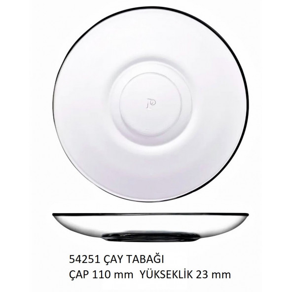 Kikovski 6 Kişilik Çay Tabağı Paşabahçe Göz Dekor - Büyük Boy - 5