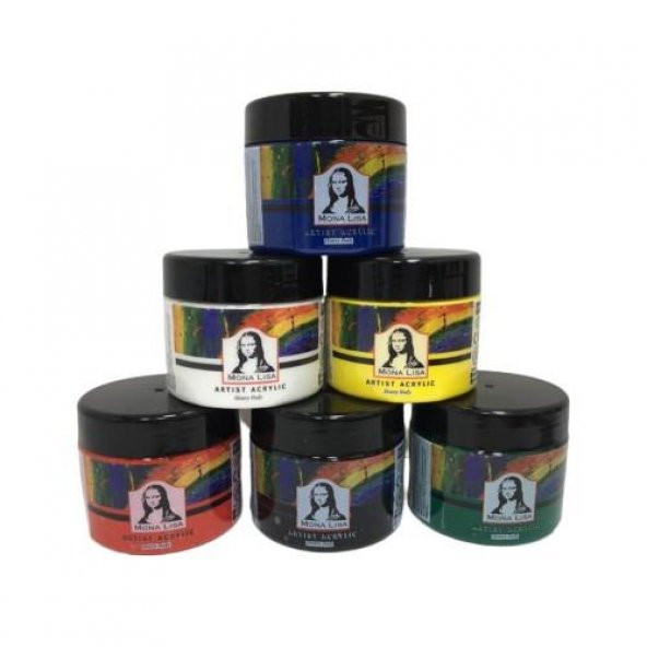 Mona Lisa Mono Lisa Artist Chalky Akrilik Primary Colors 6 x 125 ml