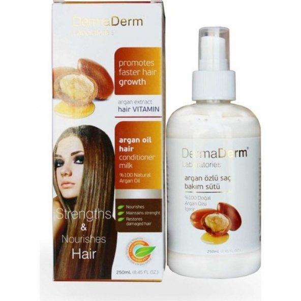 Dermaderm Argan Özlü Saç Bakım Sütü 250 Ml Kırık Tedavi Edici