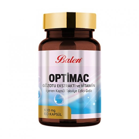 Balen Optimac Gözotu Ekstraktı Ve Vitamin İçeren Kapsül Takviye Edici Gıda 630 Mg 60 Kapsül