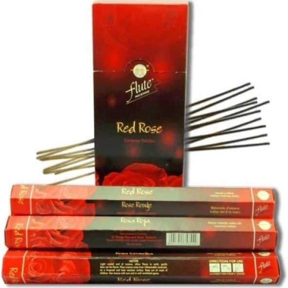 Flute Tütsü Kırmızı Gül (Red Rose) 6X20 120 Sticks Incense