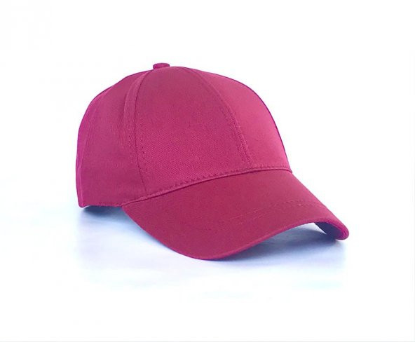 Unisex Bordo Spor Arkası Cırtlı Ayarlanabilir Şapka 55-60 Cm