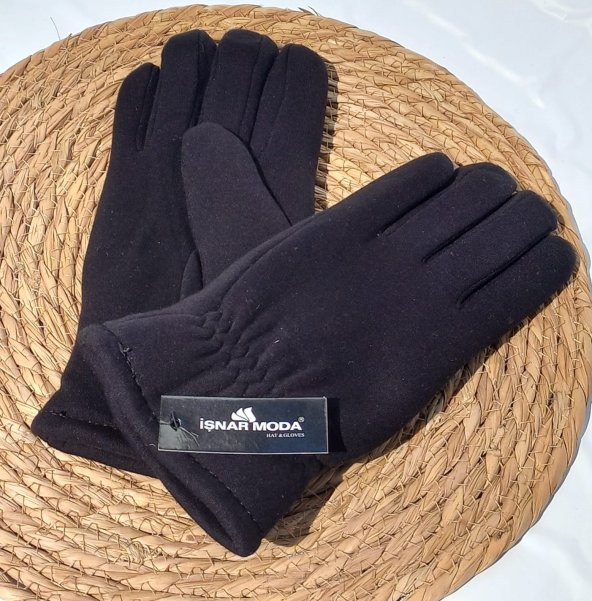 salarticaret Erkek Kaşe Elyaflı Siyah Eldiven