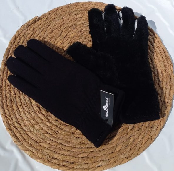 salarticaret Erkek Kaşe Elyaflı Siyah Eldiven - 2