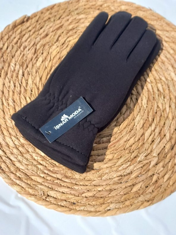 salarticaret Erkek Kaşe Elyaflı Siyah Eldiven - 3