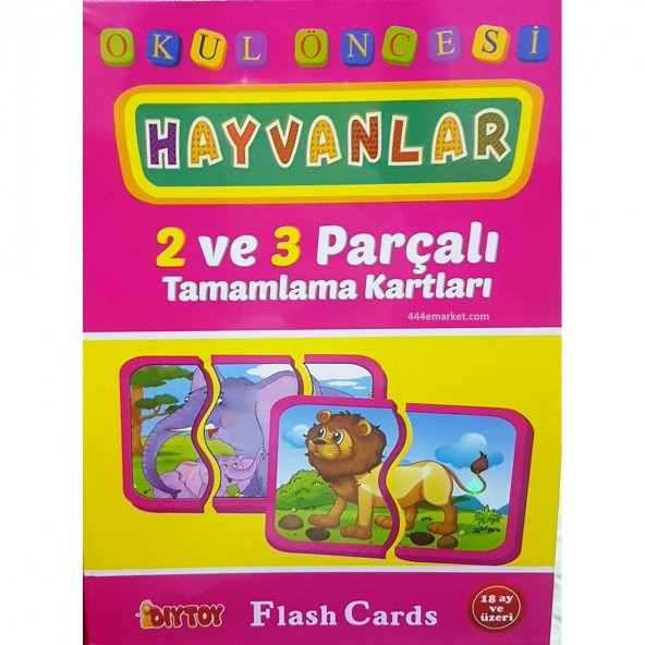 Eğitici Bebek Yapbozu Hayvanlar Tamamlama Kartları Eşleştirme Kartları