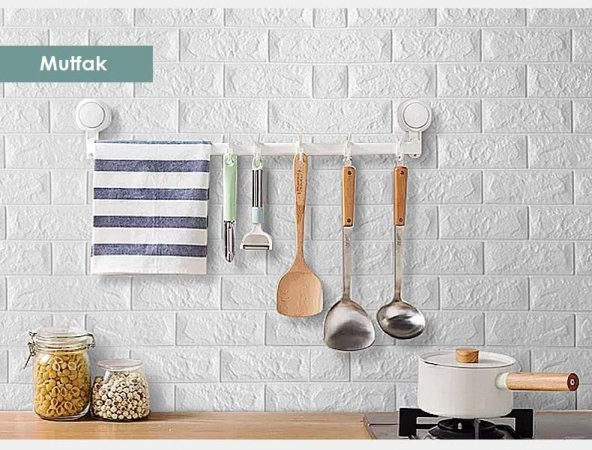 Renkli Duvarlar Kendinden Yapışkanlı Esnek Tuğla Duvar Kaplama Kağıdı Paneli - 8