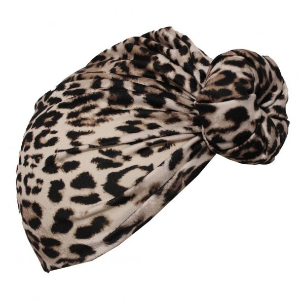 Novibaby El Yapımı Likralı Düğüm Bebek Saç Bonesi Handmade - Leopar - 3