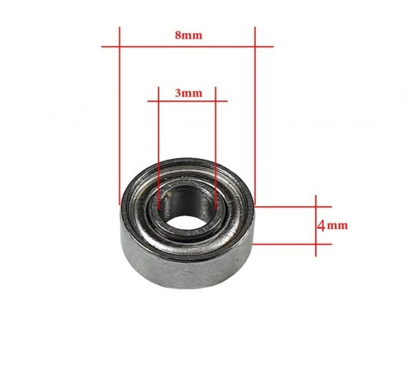 Minyatür Sabit Bilyalı Rulman (Ölçü:3x8x4 mm) - Resim 2